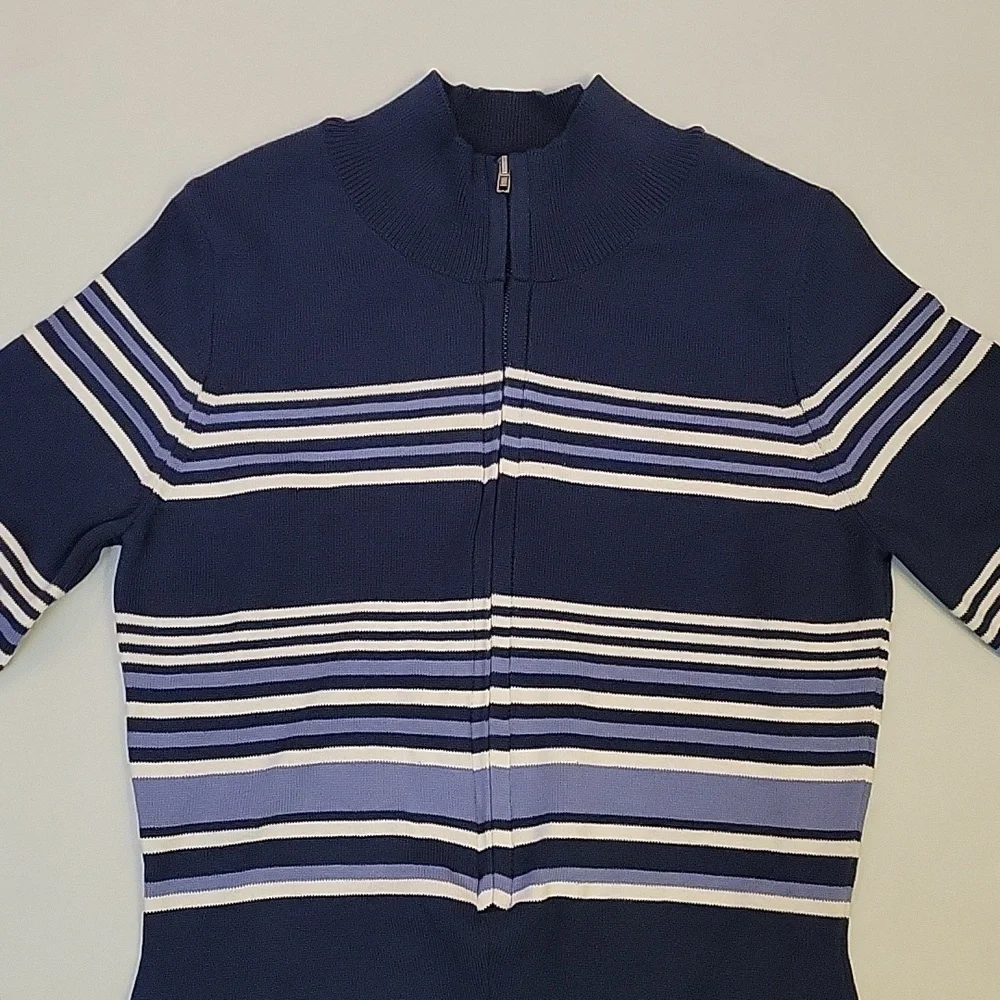 NWOT Free People Movement Blue It's Cold Outside Playsuit Navy Striped Sz XS - Picture 6 of 17